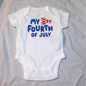 Baby First 4th of July One Piece Unisex USA America 0-3 & 3-6 Months NEW